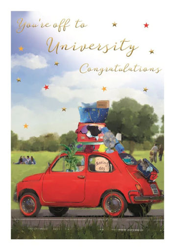 Picture of YOURE OFF TO UNIVERSITY CONGRATULATION GOOD LUCK CARD
